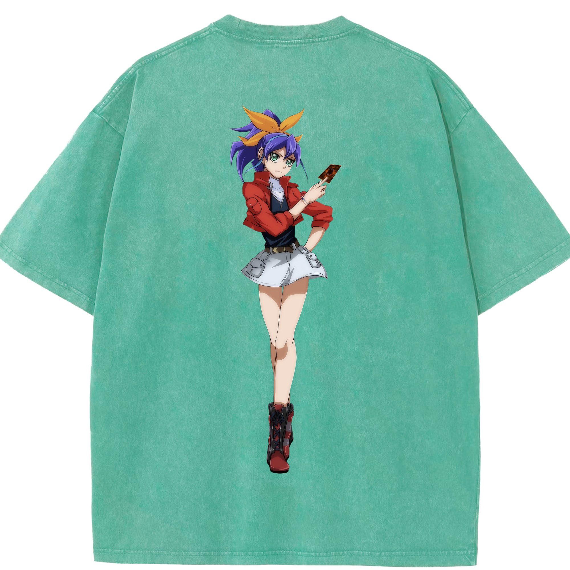 （画像用） 遊☆戯☆王 Yu-Gi-Oh! 綿100% ヴィンテージ風 半袖Tシャツ（背面プリント）